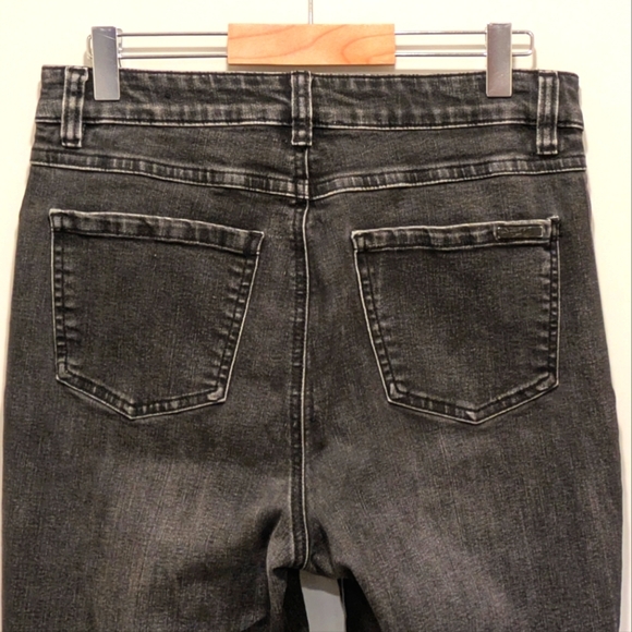 Joseph Ribkoff 8 Embellished Cotton Blend Black Jeans - Picture 7 of 8